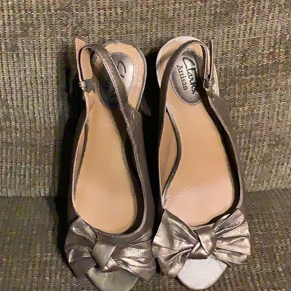 Clark’s bronze cork sling backs, size 8.5M - Picture 7 of 8